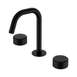 An image of Nero Tapware's Serenity Basin Set Edge Spout With Marquina Black Handle Matt Black