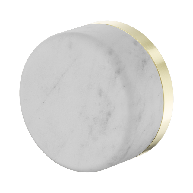 An image of Nero Tapware's Serenity Progressive Shower Mixer With Carrara Handle Brushed Gold