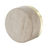 An image of Nero Tapware's Serenity Progressive Shower Mixer With Rome Travertine Handle Brushed Gold