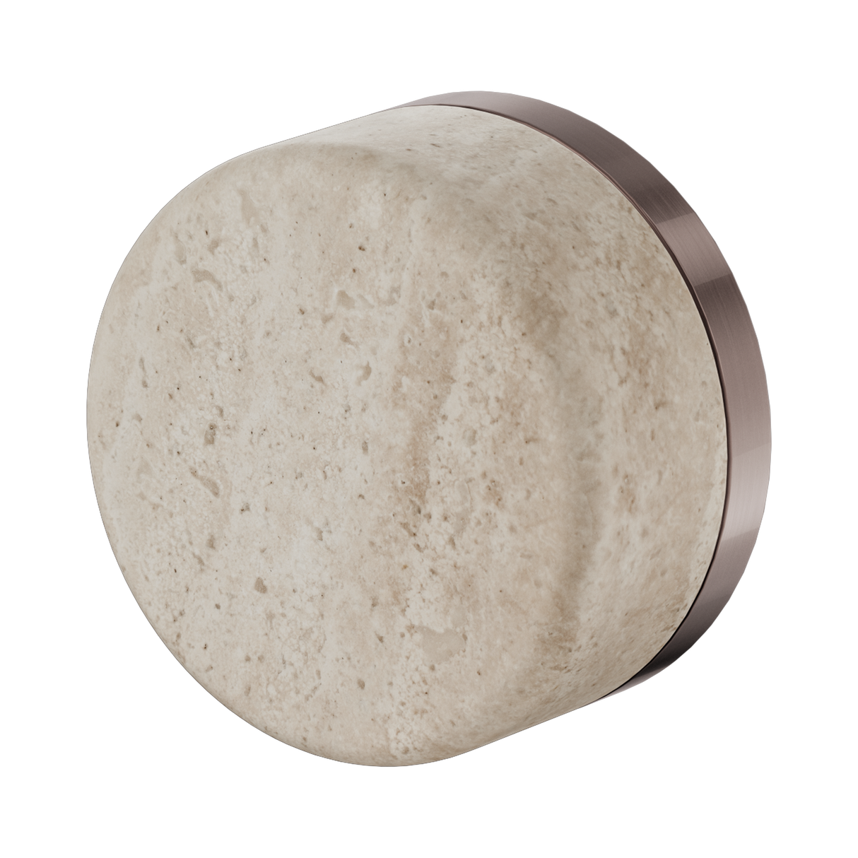 An image of Nero Tapware's Serenity Progressive Shower Mixer With Rome Travertine Handle Brushed Bronze