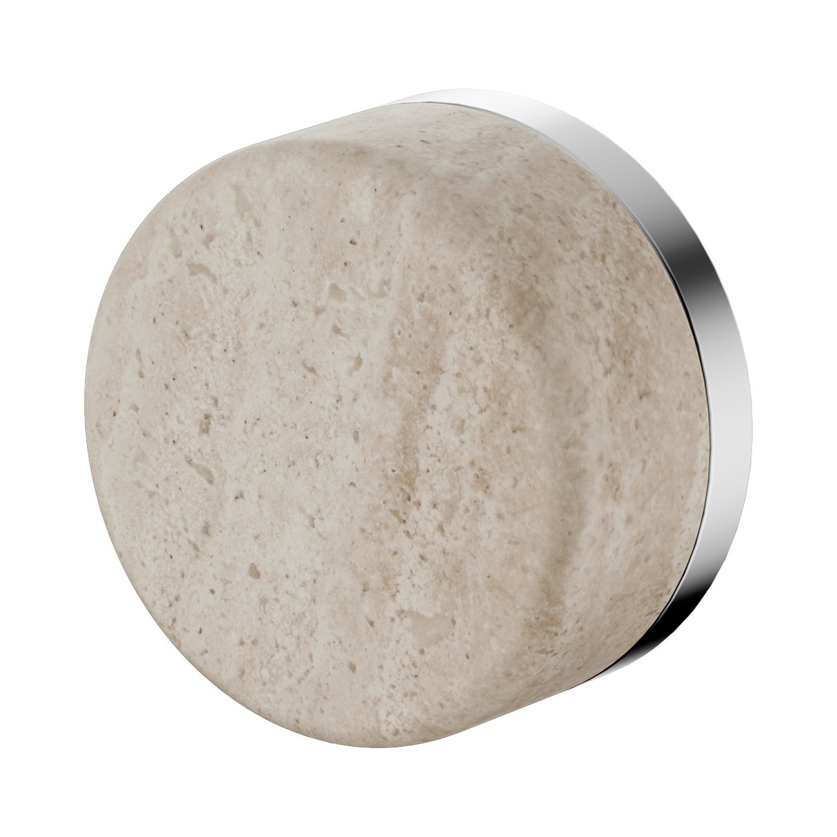 An image of Nero Tapware's Serenity Progressive Shower Mixer With Rome Travertine Handle Chrome