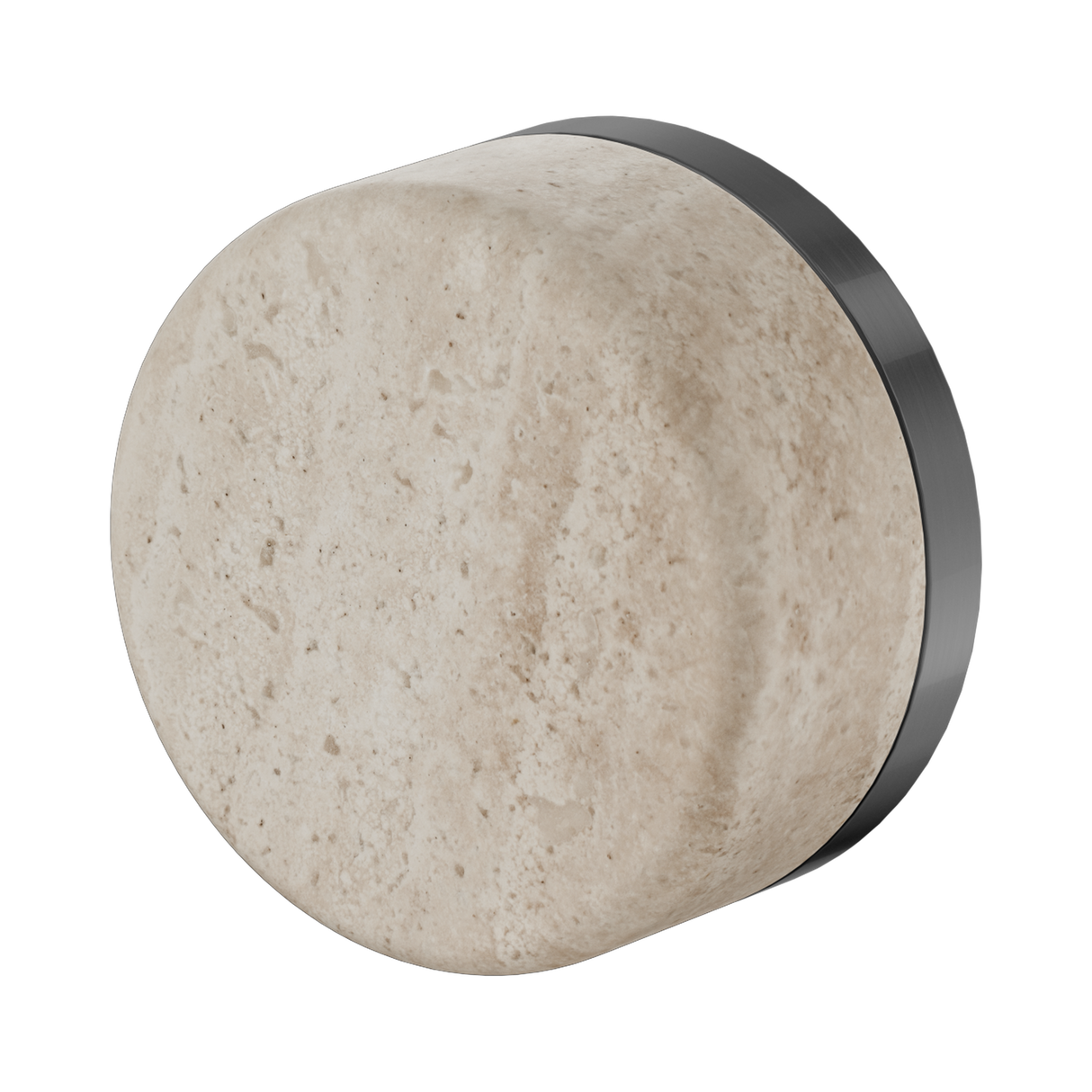 An image of Nero Tapware's Serenity Progressive Shower Mixer With Rome Travertine Handle Gun Metal