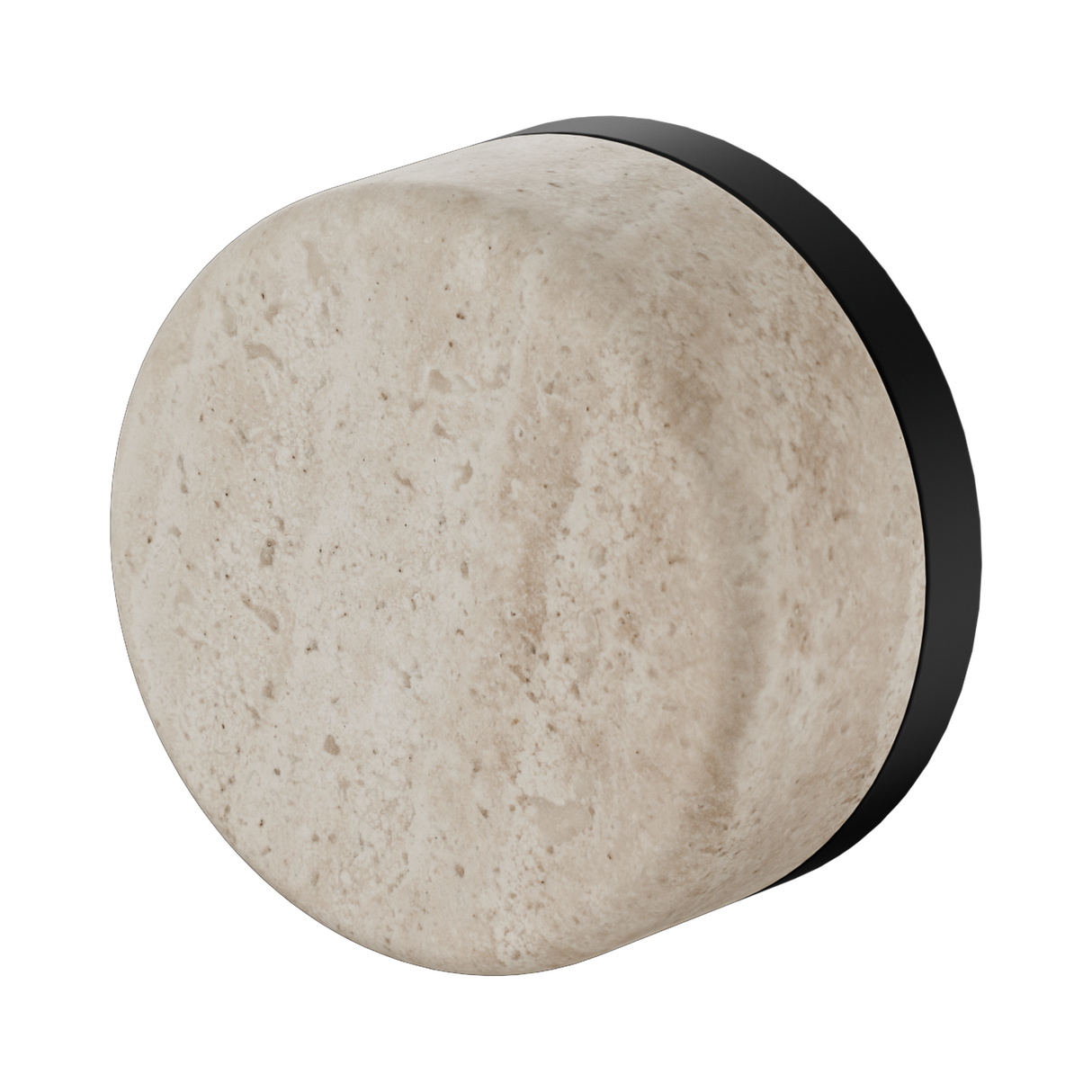 An image of Nero Tapware's Serenity Progressive Shower Mixer With Rome Travertine Handle Matt Black