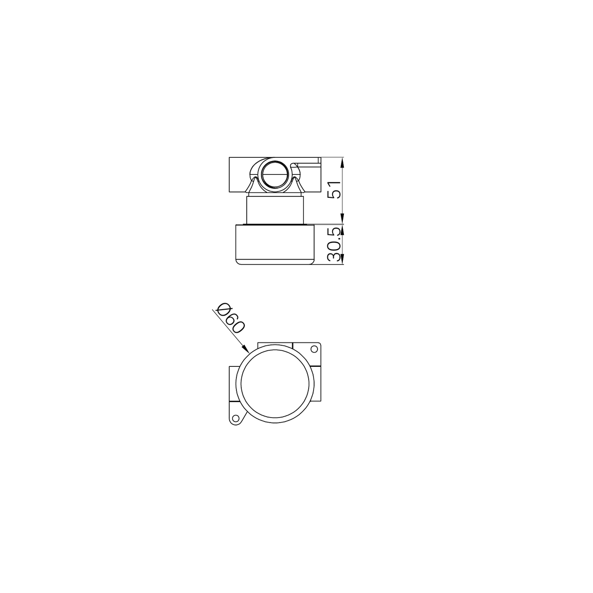 A line drawing of Nero Tapware's Serenity Progressive Shower Mixer With Metal Handle Gun Metal