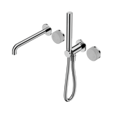 An image of Nero Tapware's Serenity Progressive Shower System With Spout With Carrara Handle And Slim Shower Chrome