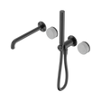 An image of Nero Tapware's Serenity Progressive Shower System With Spout With Carrara Handle And Slim Shower Gun Metal