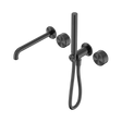 An image of Nero Tapware's Serenity Progressive Shower System With Spout With Metal Handle And Slim Shower Gun Metal