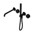 An image of Nero Tapware's Serenity Progressive Shower System With Spout With Metal Handle And Slim Shower Matt Black
