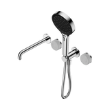 An image of Nero Tapware's Serenity Progressive Shower System With Spout With Carrara Handle And Serenity Hand Shower Chrome