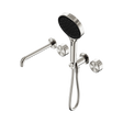 An image of Nero Tapware's Serenity Progressive Shower System With Spout With Metal Handle And Serenity Hand Shower Brushed Nickel