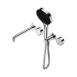 An image of Nero Tapware's Serenity Progressive Shower System With Spout With Metal Handle And Serenity Hand Shower Chrome