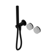 An image of Nero Tapware's Serenity Progressive Shower System With Carrara Handle And Slim Shower Matt Black
