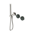 An image of Nero Tapware's Serenity Progressive Shower System With Verde Alpi Handle And Slim Shower Brushed Nickel