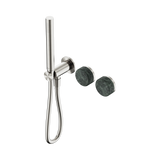 An image of Nero Tapware's Serenity Progressive Shower System With Verde Alpi Handle And Slim Shower Brushed Nickel
