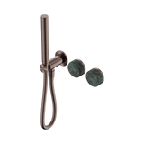 An image of Nero Tapware's Serenity Progressive Shower System With Verde Alpi Handle And Slim Shower Brushed Bronze