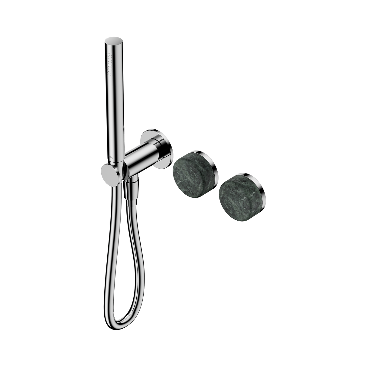 An image of Nero Tapware's Serenity Progressive Shower System With Verde Alpi Handle And Slim Shower Chrome