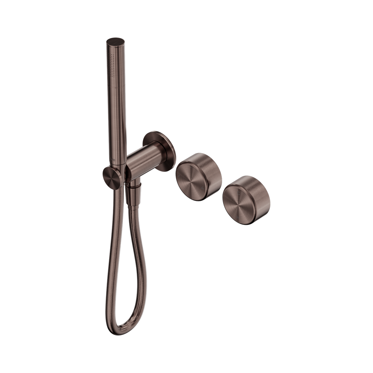 An image of Nero Tapware's Serenity Progressive Shower System With Metal Handle And Slim Shower Brushed Bronze