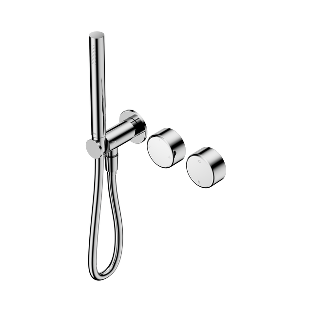 An image of Nero Tapware's Serenity Progressive Shower System With Metal Handle And Slim Shower Chrome