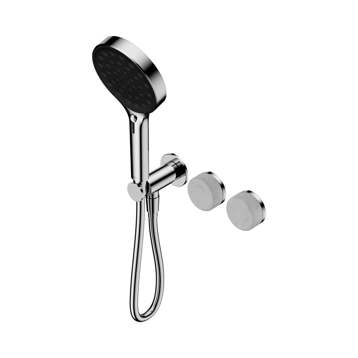 An image of Nero Tapware's Serenity Progressive Shower System With Carrara Handle And Serenity Hand Shower Chrome
