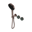 An image of Nero Tapware's Serenity Progressive Shower System With Verde Alpi Handle And Serenity Hand Shower Brushed Bronze