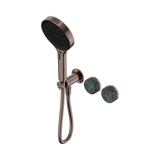 An image of Nero Tapware's Serenity Progressive Shower System With Verde Alpi Handle And Serenity Hand Shower Brushed Bronze