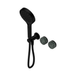 An image of Nero Tapware's Serenity Progressive Shower System With Verde Alpi Handle And Serenity Hand Shower Matt Black