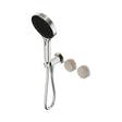 An image of Nero Tapware's Serenity Progressive Shower System With Rome Travertine Handle And Serenity Hand Shower Brushed Nickel