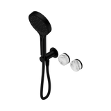 An image of Nero Tapware's Serenity Progressive Shower System With Arabescato Corchia Handle And Serenity Hand Shower Matt Black