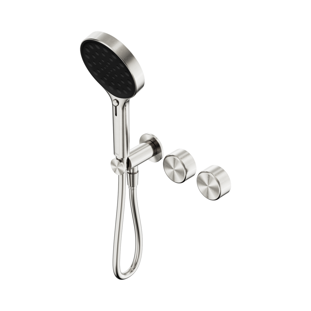 An image of Nero Tapware's Serenity Progressive Shower System With Metal Handle And Serenity Hand Shower Brushed Nickel