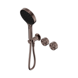 An image of Nero Tapware's Serenity Progressive Shower System With Metal Handle And Serenity Hand Shower Brushed Bronze