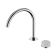 An image of Nero Tapware's Serenity Progressive Bath/Kitchen Mixer Arc Spout With Carrara Handle Chrome