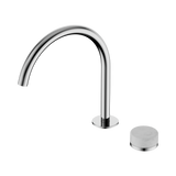 An image of Nero Tapware's Serenity Progressive Bath/Kitchen Mixer Arc Spout With Carrara Handle Chrome