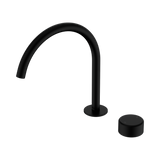 An image of Nero Tapware's Serenity Progressive Bath/Kitchen Mixer Arc Spout With Metal Handle Matt Black