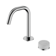 An image of Nero Tapware's Serenity Progressive Basin Mixer Edge Spout With Carrara Handle Chrome