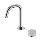 An image of Nero Tapware's Serenity Progressive Basin Mixer Edge Spout With Carrara Handle Chrome