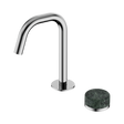 An image of Nero Tapware's Serenity Progressive Basin Mixer Edge Spout With Verde Alpi Handle Chrome