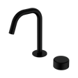 An image of Nero Tapware's Serenity Progressive Basin Mixer Edge Spout With Metal Handle Matt Black