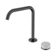 An image of Nero Tapware's Serenity Progressive Bath/Kitchen Mixer Edge Spout With Carrara Handle Gun Metal