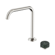 An image of Nero Tapware's Serenity Progressive Bath/Kitchen Mixer Edge Spout With Verde Alpi Handle Brushed Nickel