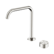 An image of Nero Tapware's Serenity Progressive Bath/Kitchen Mixer Edge Spout With Metal Handle Brushed Nickel
