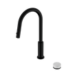 An image of Nero Tapware's Serenity Progressive Pull Out Kitchen Set With Carrara Handle Matt Black