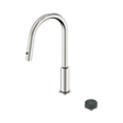 An image of Nero Tapware's Serenity Progressive Pull Out Kitchen Set With Verde Alpi Handle Brushed Nickel