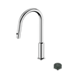 An image of Nero Tapware's Serenity Progressive Pull Out Kitchen Set With Verde Alpi Handle Chrome