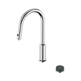 An image of Nero Tapware's Serenity Progressive Pull Out Kitchen Set With Verde Alpi Handle Chrome