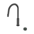 An image of Nero Tapware's Serenity Progressive Pull Out Kitchen Set With Verde Alpi Handle Gun Metal