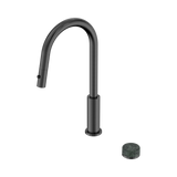 An image of Nero Tapware's Serenity Progressive Pull Out Kitchen Set With Verde Alpi Handle Gun Metal