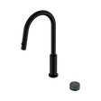 An image of Nero Tapware's Serenity Progressive Pull Out Kitchen Set With Verde Alpi Handle Matt Black