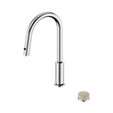 An image of Nero Tapware's Serenity Progressive Pull Out Kitchen Set With Rome Travertine Handle Chrome