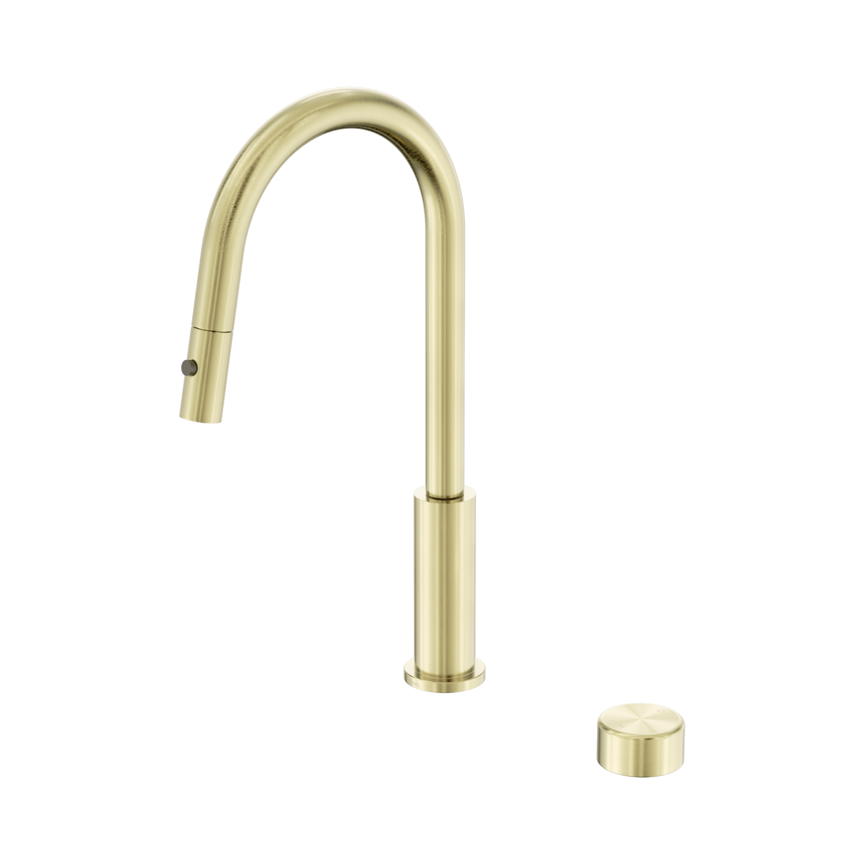 An image of Nero Tapware's Serenity Progressive Pull Out Kitchen Set With Metal Handle Brushed Gold