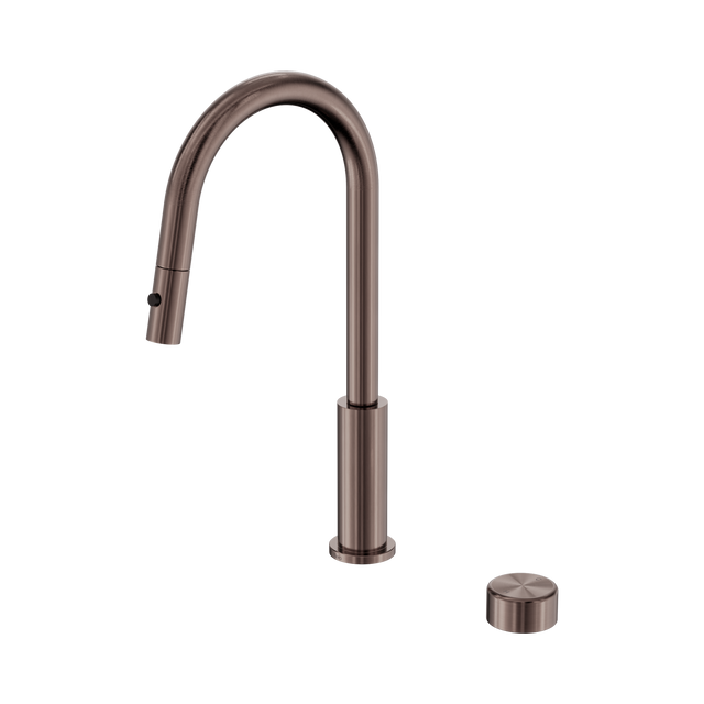 An image of Nero Tapware's Serenity Progressive Pull Out Kitchen Set With Metal Handle Brushed Bronze